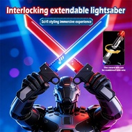 ✨2-in-1 Retractable Light Sword Toy | Double Bladed Samurai Dual Sword | Flashing Light Saber Mainan