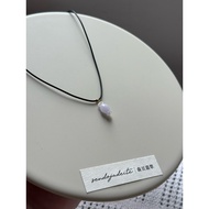 【森豆翡翠】18k金扣粉紫翡翠糖果小吊坠项链 750 Gold Pink Purple Jadeite Candy Pendant Necklace