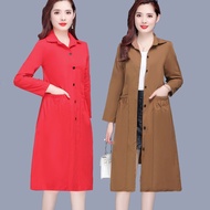 2024 Middle-aged Mother's Clothing Spring Long Coat Western Style Middle-aged Elderly Women's Clothing Plus Size Cl