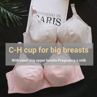 [Kangxue] 36-46CDEFGH Cup Super Large Size Underwear European American Large Cup Style Steel Ring Pl