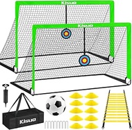 Kids Soccer Goal, Soccer Goals for Backyard Set of 2, 5x3.6ft Portable Soccer Goal Pop Up Soccer Net