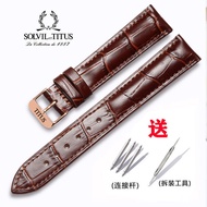 TITUS Watch Strap TITUS TITUS TITUS Series Genuine Leather Strap Pin Buckle Accessories 18mm20mm Men