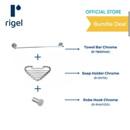 RIGEL Chrome Bathroom Accessories Bundle