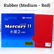 100% Original YINHE Mercury 2 ITTF Approved Inverted Sticky Elastic Tacky Rubber Getah Ping Pong Pin