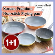 [Lowenthal] 1+1 Non stick Korean Frying Pan and Wok Titanium Stone Coating 20, 26, 28cm Deep Cooking Pan Mini Cookware Made in Korea