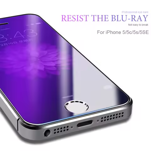 Tempered Glass For iPhone 5S 5 SE Screen Protector 9H Anti Blue Light Protective Film Glass For iPho