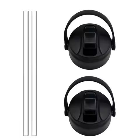 Universal Straw Lid Flex Cap Fits Most Wide Mouth Bottles for Hydro Bottles 12 18 21 24 32 40 60 oz 