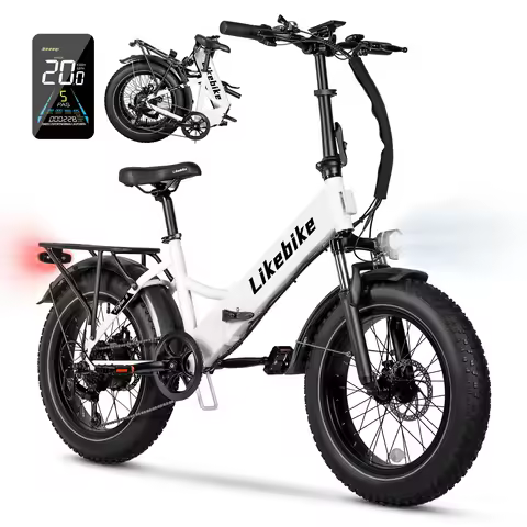 Electric Bike 720W Peak Power 48V10.4AH Removable Lithium Battery E Bike Color LCD Display 20" x 4.0