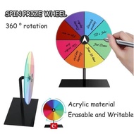 Spin Prize Wheel 8 Slots Heavy Duty Editable Spin Wheel Color Roulette Wheel Stand Included Tabletop
