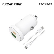 PD 25W + 18W Fast Car Charger Dual Port USB Type-C QC Fast Charging Adapter