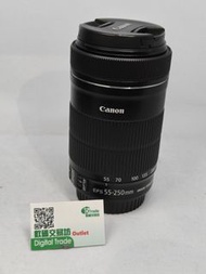 新淨 新款 低用 靚仔 Canon EFS 55-250MM IS F4-5.6 STM  防震  半幅 人像 追星 大炮 追焦 打雀 影巴士 租機 租鏡 用 EFR adapter  後可用於 RF