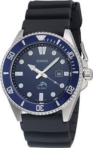 Casio Diver Inspired Stainless Steel Quartz Watch with Resin Strap Black 25.6 (Model: MDV106B-2AV)