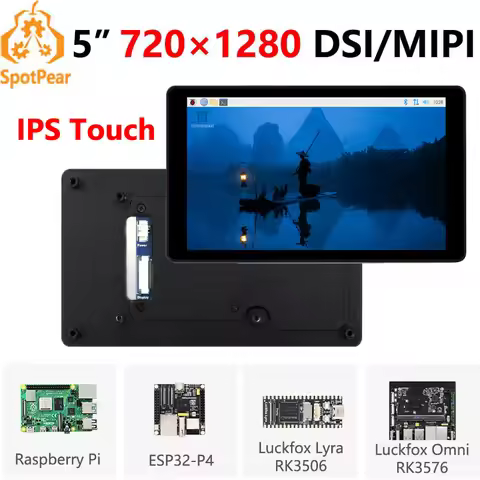 Raspberry Pi 5 inch DSI MIPI LCD TouchScreen Display 7inch 720x1280 For Luckfox Lyra RK3506/ESP32-P4