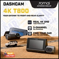 📸 T800 70mai Dashcam | 3 Channel | Dual 4K HDR | 4G GPS & AI Parking Surveillance 70mai