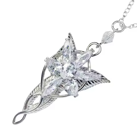 LOTR Arwen Evenstar Pendant Necklace Hobbit Fashion Princess Women Necklace Fan Gift High Quality
