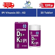 IPI Vitamin D3 + K2 Bottle @25 Tablets - Vitamin D3 and K2 Supplement
