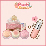 [fwee] Vanilla Edition Lip & Cheek Blurred Pudding Pot 5g + Brush_From Korea