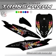 Transparent Mio Arai Striping Sticker RX7x SeriesRussel TRANSPARENT MOTORCYCLE Sticker