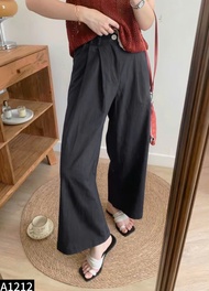Quần culottes linen chun sau xếp li A1212