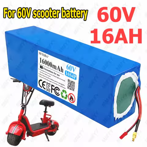 60V 20Ah lithium battery pack 18650 16S4P 1800W for High-Power 67.2V Motorcycle Tricycle Backup Sola