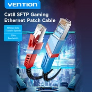 Vention Cat 8 SFTP Gaming Ethernet Patch Cable 40Gbps 2000MHz RJ45 Cat8 Network Cable Connector for