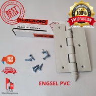 Engsel Pintu Plastik PVC Kamar Mandi Toilet WC Putih