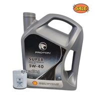 Proton Shell 5W40 Engine Oil Fully Synthetic 5W-40 Engine Oil 4L + Proton Oil Filter