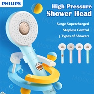 【Doraemon】High Pressure Shower Head Bathroom Rainfall Sikn SPA 3 Mode Water Saving Shower Bathroom  Faucet Nozzle