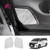 For Toyota Alphard 40 Series 2023+ Stainless Steel Car Styling Front Door Loudspeaker Cover Interior Accessories