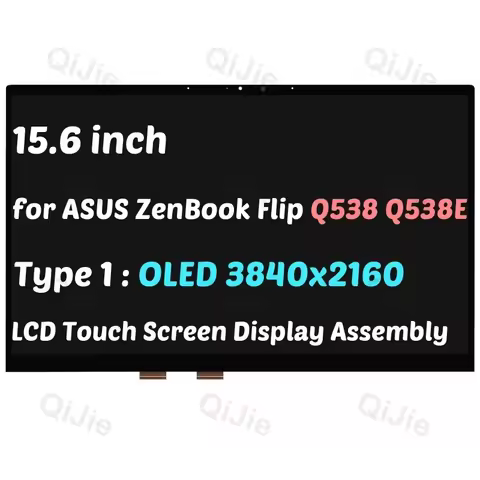 15.6" for ASUS ZenBook Flip Q538 Q538E ATNA56WR15 4K LCD Touch Screen Display Assembly