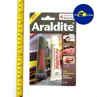 Lem Araldite HITAM Black Epoxy Lem Besi Knalpot Tangki Oli Mesin Komponen Abu abu Resin Hardener - A