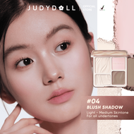 Judydoll Highlight & Contour Palette - Face Palette Highlighter Shading Powder untuk contour hidung
