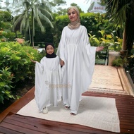 Baju Couple Ibu Dan Anak Perempuan Kekinian Plain Kain Krep Tiara Kaftan