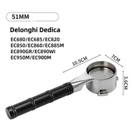 {fyjgyj} 51mm Coffee Bottomless Portafilter Espresso Handle Filter with Basket( 14-16g ) For DeLongh