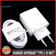 CHARGER CASAN REALME SUPERDART TYPE C ORIGINAL SUPERVOOC TYPE C 45 WATT