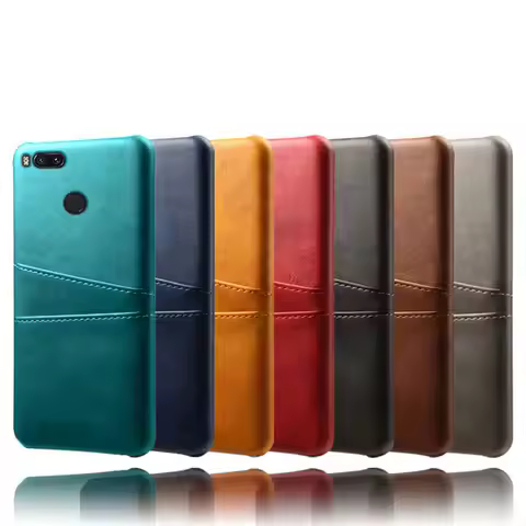 For Xiaomi Mi 5X 6X A1 A2 Mi5 Mi6 5s plus Card Slot Cover PU Leather+PC Back Cases For Xiaomi 8 9 se
