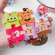 Acrylic Puzzle Keychain Building Blocks Keyring For Couple Friends Cute Cartoon Fun Bag Pendant J2i0