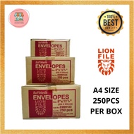 [READY STOCK] Lion A4 Size Buff Manila Envelope (Brown)-250Pcs/Box