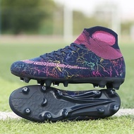 Size EUR33-46 US1.5-12 Soccer Shoes รองเท้าฟุตบอล รองเท้าสตั๊ด รองเท้าฟุตบอลเด็ก รองเท้าสตั๊ดเด็ก หนัง พื้นรองเท้าเย็บจร a
