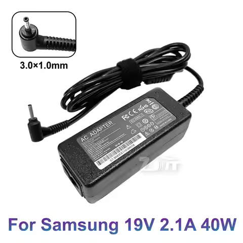 19V 2.1A 40W 3.0*1.0mm AC Laptop Adapter Power Charger For Samsung NP305U1A NP530U3B NP535U3C NP535U