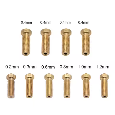 10pcs 3D Printer Volcano Nozzle Stainless Steel Nozzle 0.2/0.3/0.4/0.6/0.8/1.00mm for Sidewinder X1 