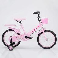 Pippi จักรยานเด็กมีล้อเสริม 12-16 นิ้ว เด็กอายุ 2-8 ขวบ จักรยานสีชมพู