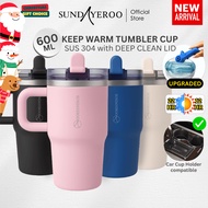 SUNDAYEROO Tumbler Botol Air 600ML Dengan Straw & Handle Tahan Sejuk 24 Jam Leakproof & BPA Free Tum