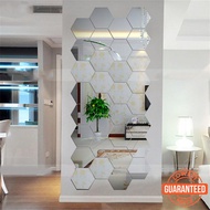 PB Hexagonal 3D Mirrors Wall Stickers Home Decor Living Room Mirror Wall Sticker