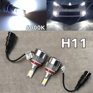 C6 LED Headlight H11 Fog Light 36W * 2 3800LM Bulb High Power 6,000K White