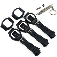 Resin Watch Watchbands Bezelfor Casio G-SHOCK  DW5600 GW-B5600 DW5100 Waterproof Sport Silicone Strap Case with Tool