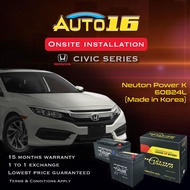 Honda Civic/Stream/Vezel Car/Shuttle Battery 60B24L/N55