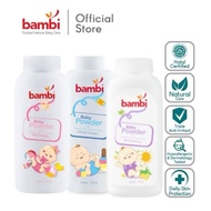UNGU Bambi Baby Powder Pink Purplebiru 100gr - Bambi pink Baby powder 100gr Newborn Baby Loose Powde
