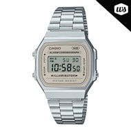 [Watchspree] Casio Digital Vintage Stainless Steel Band Watch A168WA-8A