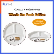 CORELLE Corelle X Modern Winnie the Pooh Tableware 3 Divided Round Plate